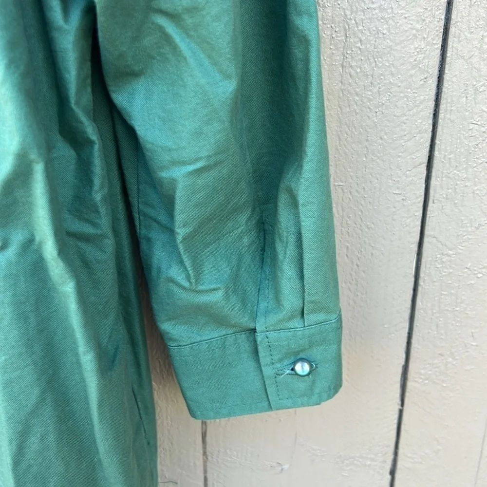 Tuckernuck Pomander Place Polly Shirt Dress Green Mini Length Resortwear Spring - Picture 11 of 11